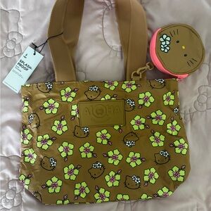 ALOHA Collection Mini Day Tripper Tote with Floral and Hello Kitty Design